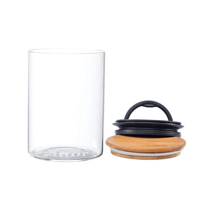 Planetary Design AirScape Glass with Bamboo Lid 64oz Coffee Canister 7" Medium - AGW07