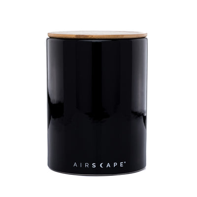AirScape Ceramic 64oz Coffee Canister 7" - Obsidian Black
