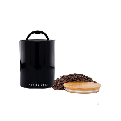 AirScape Ceramic 64oz Coffee Canister 7" - Obsidian Black