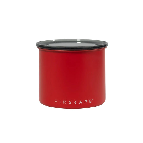 Red container with black lid on a white background, featuring the 'AIRSCAPE' brand.
