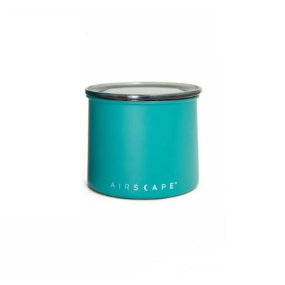 Planetary Design AirScape Stainless Steel 32oz Coffee Canister 4" - Matte Turquoise with Smoke Lid- AS06M04