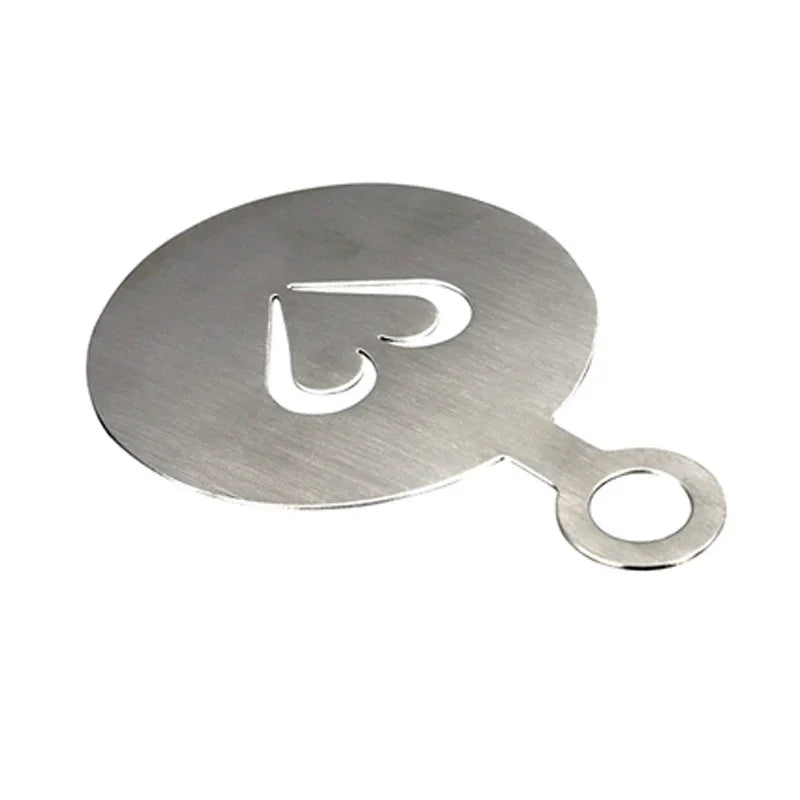 Krome Barista Stencils Stainless Steel 6 Pcs Set - C3540