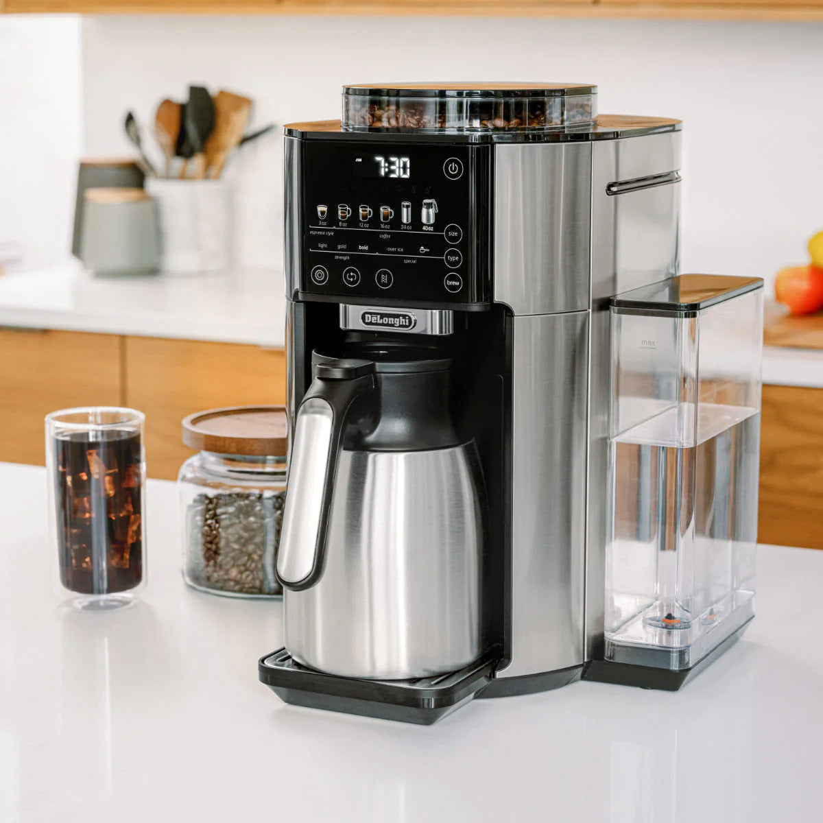 DeLonghi - TrueBrew Automatic Coffee Maker Stainless Steel with Carafe - CAM51035M