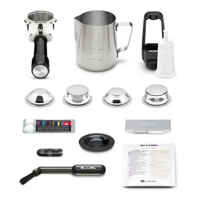 Breville - Barista Touch Impress Semi-Automatic Combo Espresso Machine with Grinder - Brushed Stainless Steel - BES881BSS