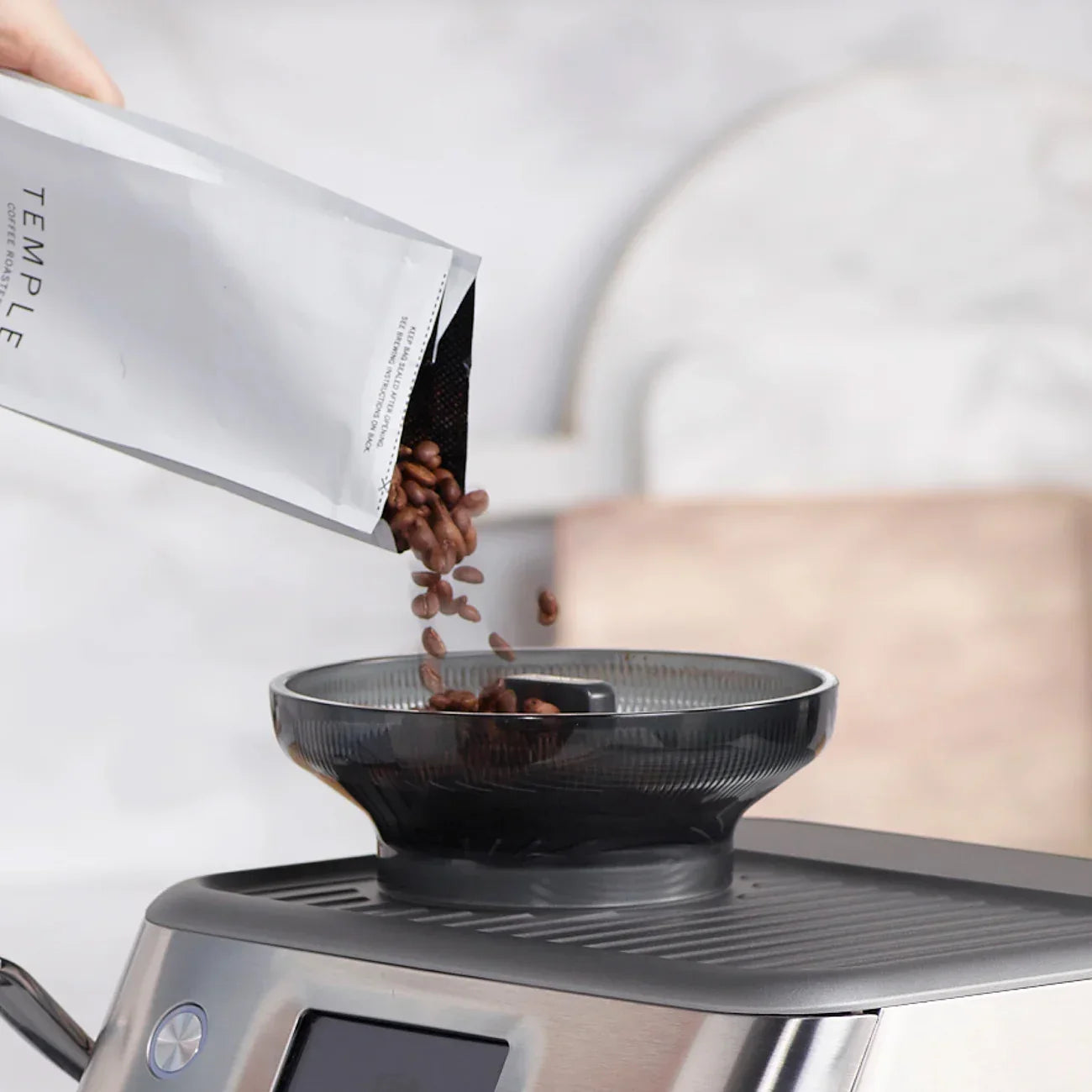 Breville - Barista Touch Impress Semi-Automatic Combo Espresso Machine with Grinder - Brushed Stainless Steel - BES881BSS