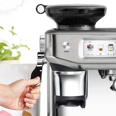 Breville - Barista Touch Impress Semi-Automatic Combo Espresso Machine with Grinder - Brushed Stainless Steel - BES881BSS