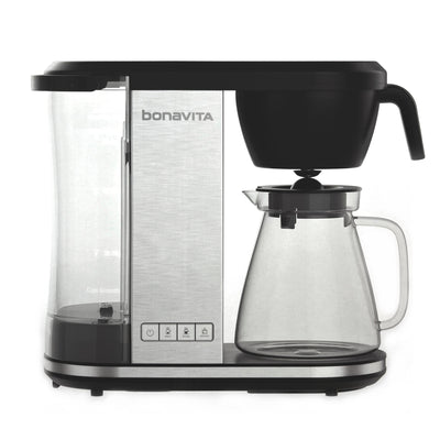 Bonavita - Enthusiast One-Touch Coffee Brewer 8 Cup Stainless Steel with Glass Carafe & Brew Stop - BVC2201GS