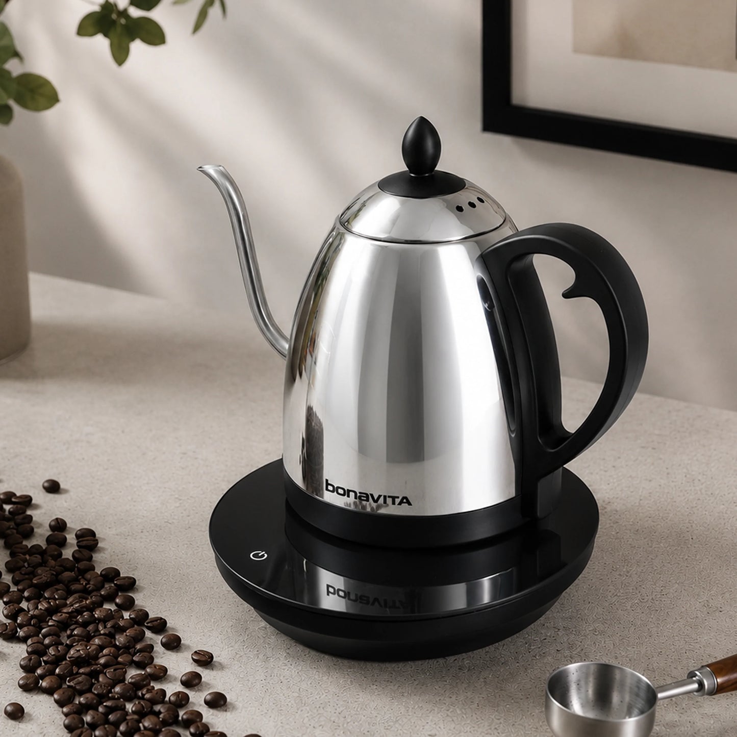 Bonavita - Cosmopolitan 1.0L Gooseneck Variable Temperature Kettle Polished Stainless Steel - BVK2024GT-HG