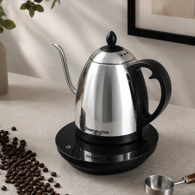 Bonavita - Cosmopolitan 1.0L Gooseneck Variable Temperature Kettle Polished Stainless Steel - BVK2024GT-HG