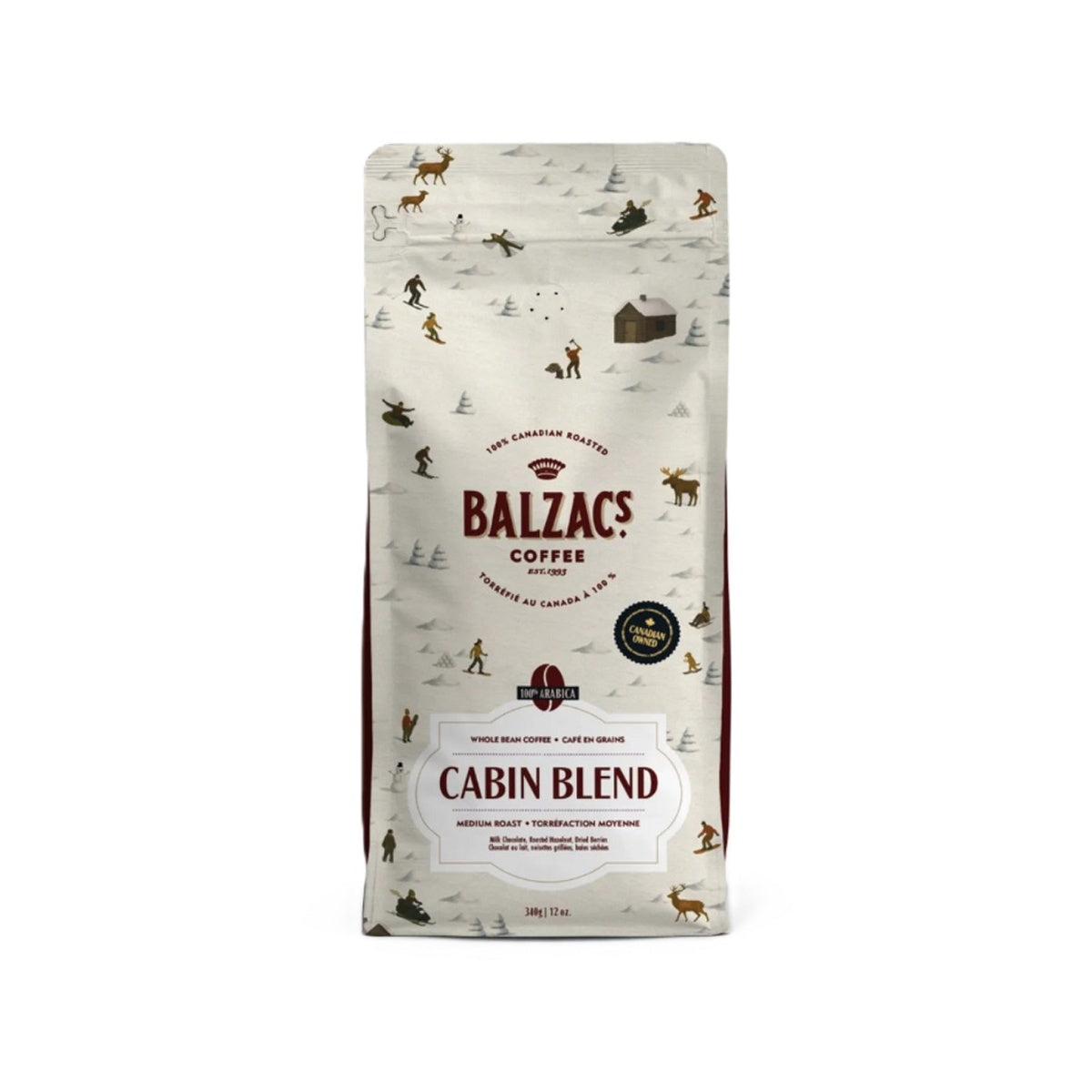 Balzac's Coffee Roasters Cabin Blend Beans - 12 oz/340g