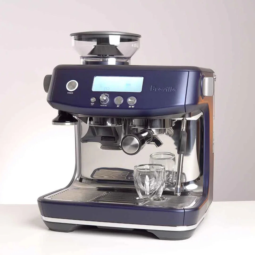 Breville - Barista Pro Semi-Automatic Combo Espresso Machine with Grinder Damson Blue - BES878DBL