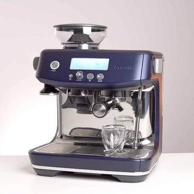 Breville - Barista Pro Semi-Automatic Combo Espresso Machine with Grinder Damson Blue - BES878DBL