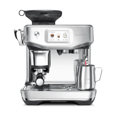 Breville - Barista Touch Impress Semi-Automatic Combo Espresso Machine with Grinder - Brushed Stainless Steel - BES881BSS