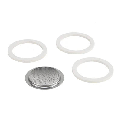 Bialetti Musa/ Venus Stainless Steel  Maker - 10 Cup Gasket and Filter Set