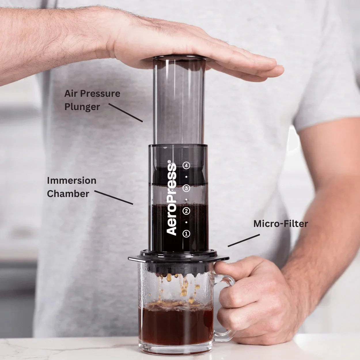 AeroPress Clear Black Coffee Maker - #65208-9-BK
