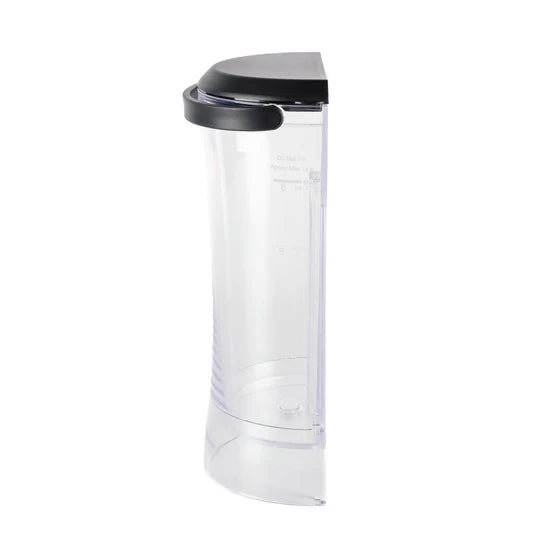 Clear water tank with black lid