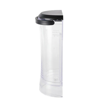 Clear water tank with black lid