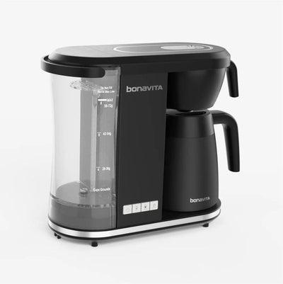 Bonavita - Enthusiast One-Touch Coffee Brewer 8 Cup Matte Black with Glass Carafe & Brew Stop - BVC2201GS-MB