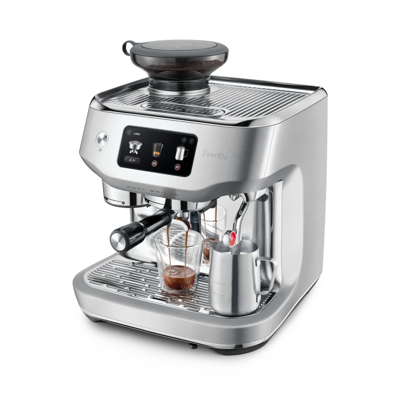 Breville espresso machine on a white background