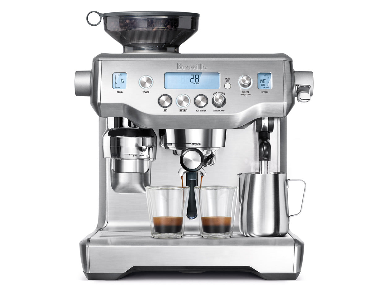 Breville - Oracle Semi-Automatic Combo Espresso Machine with Grinder - BES980BSS