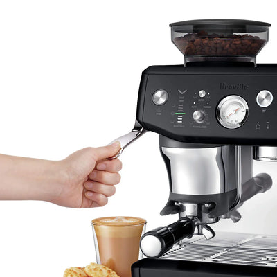 Breville - Barista Express Impress Semi-Automatic Combo Espresso Machine with Grinder Black Truffle - BES876BTR