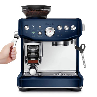 Breville - Barista Express Impress Semi-Automatic Combo Espresso Machine with Grinder Damson Blue - BES876DBL