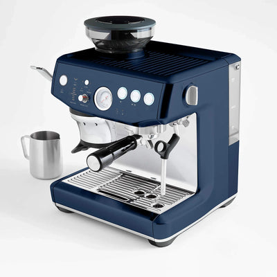 Breville - Barista Express Impress Semi-Automatic Combo Espresso Machine with Grinder Damson Blue - BES876DBL