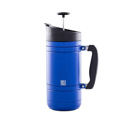 BruTrek Basecamp / Sierra French Press w/ Bru-Stop & spill-proof lid, 48 fl. oz. - Mountain Lake Blue Texture - SFP0948