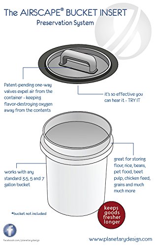 Planetary Design AirScape Bucket Lid Insert Preservation System   AB IN