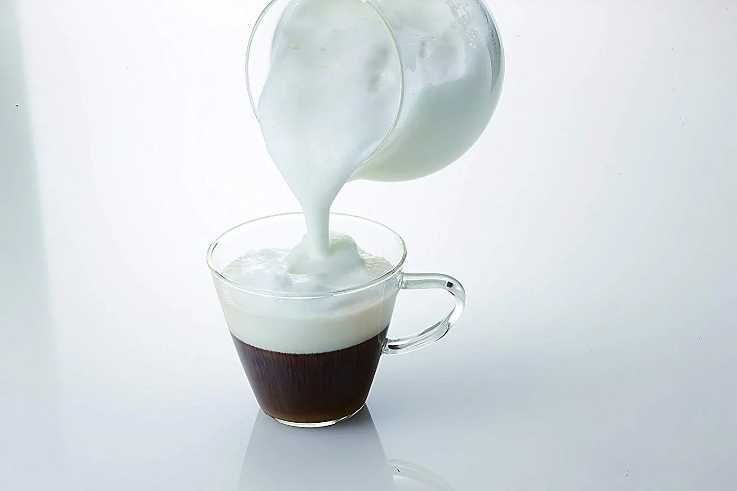 Hario Creamer "Qto" Brown Frother with Glass Base CQT-45BR
