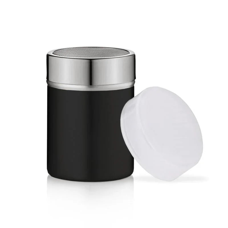 Danesco Cafe Culture Stainless Steel Shaker with Mesh Black 5oz/150ml, #4244756BK 