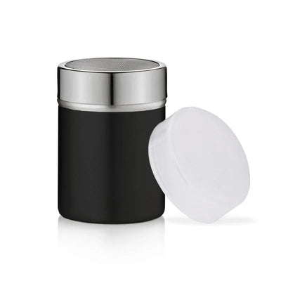 Danesco Cafe Culture Stainless Steel Shaker with Mesh Black 5oz/150ml, #4244756BK 