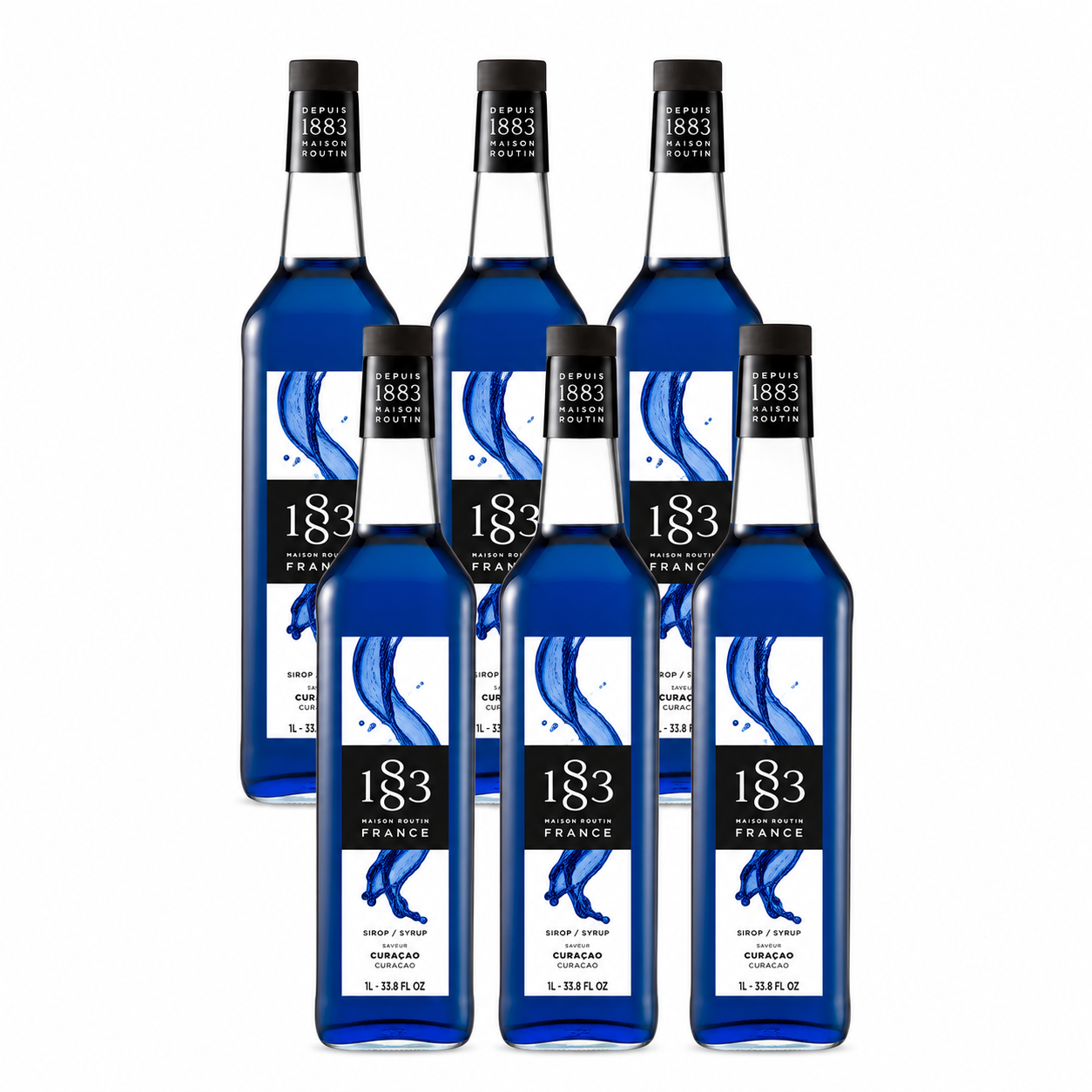 1883 Blue Curacao Syrup 1L Glass Bottle
