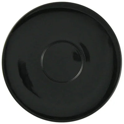 Revolution / Cremaware REVWare Cafe Saucer 6.5" Black for 6oz - 16oz Cups   