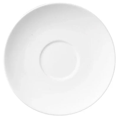 Revolution / Cremaware REVWare Cafe Saucer 6.5" White for 6oz - 16oz Cups   