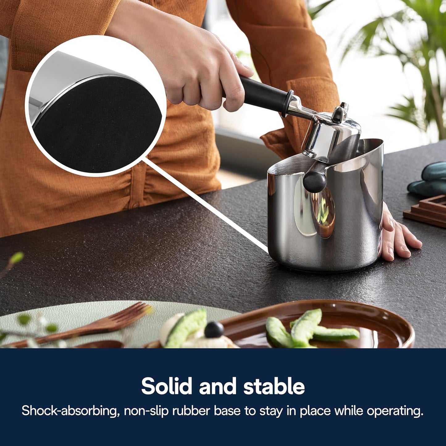 Delonghi Coffee Large Easy Clean Knock Box Stainless Steel - DLSC072