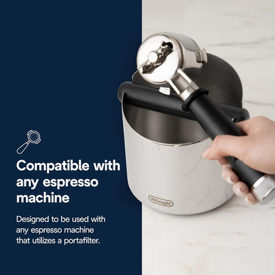 Delonghi Coffee Large Easy Clean Knock Box Stainless Steel - DLSC072