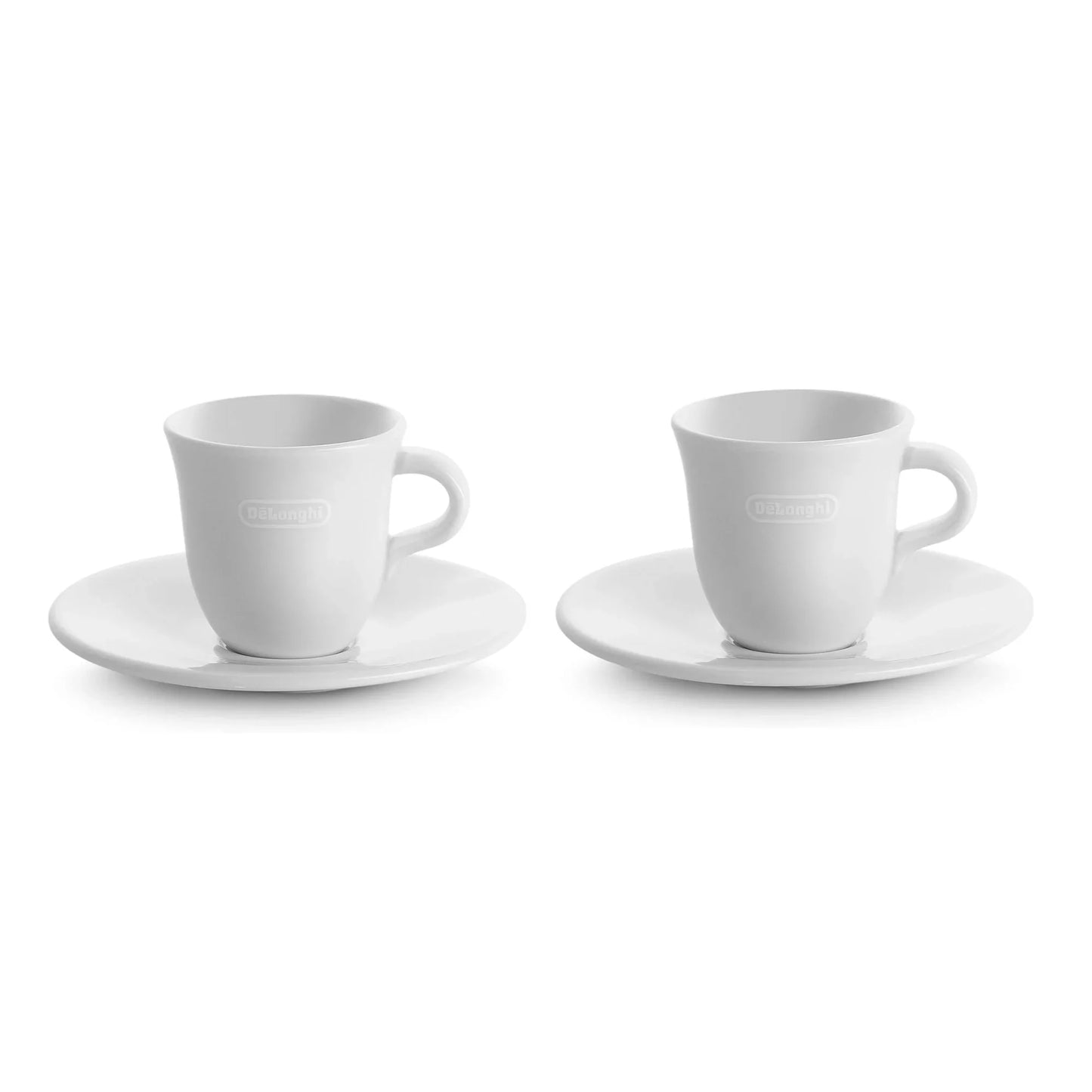 Delonghi Ceramic Espresso Cups & Saucer,  set of 2 Tognana, 70ml/2.4fl.oz,  DLSC308