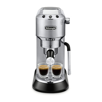 DeLonghi Dedica ARTE Silver Metal Espresso Machine with Premium Frother - EC885M