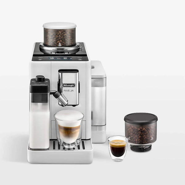 DeLonghi - Rivelia Bean to Cup Super Automatic Espresso Machine - Arctic White EXAM44055W