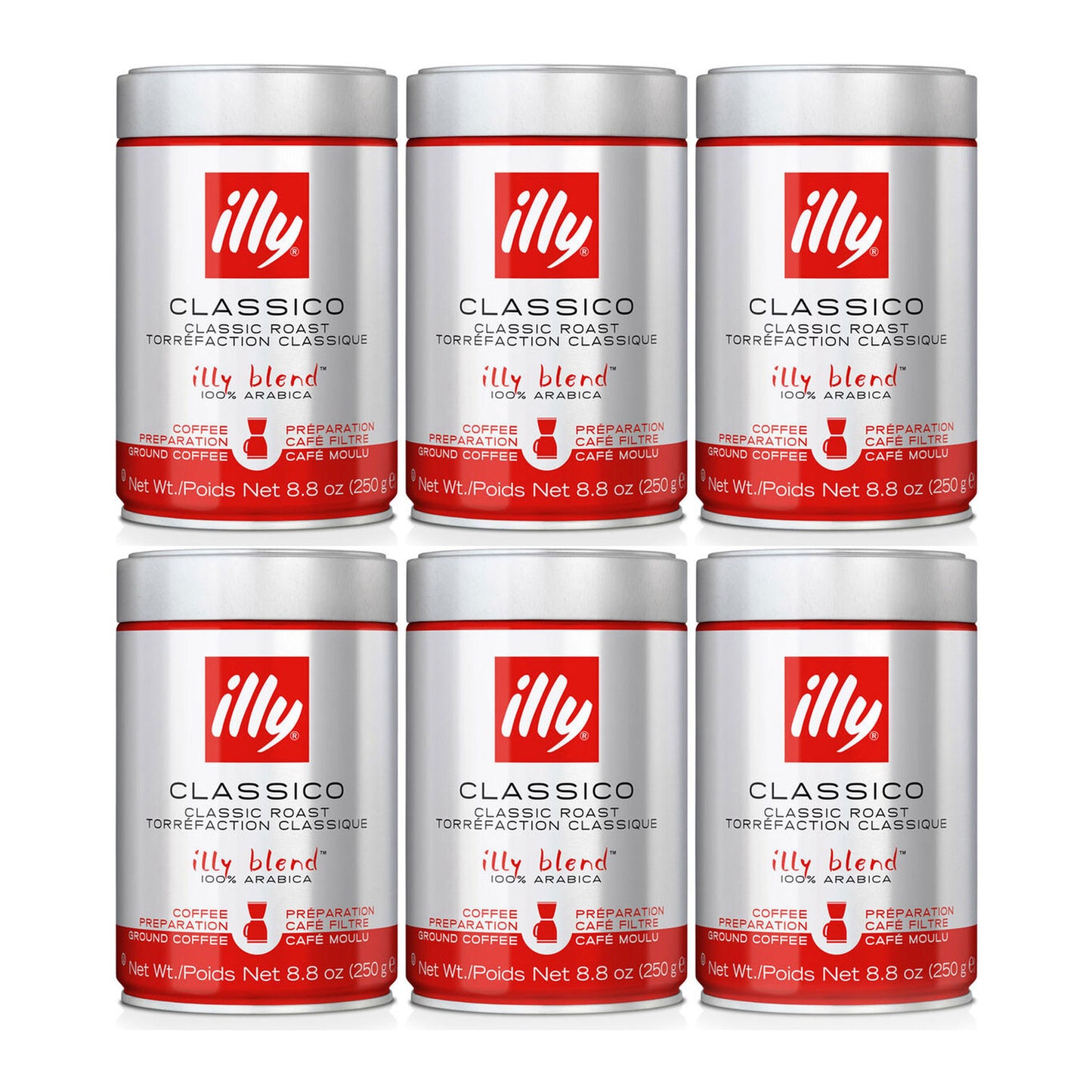 Illy Drip Ground Coffee - Classico Medium Roast 250g (RED)  A057 (Exp Nov/2025)