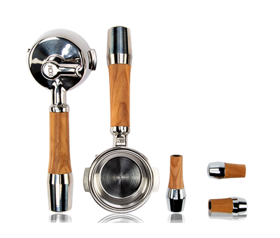 ECM Olive Wood Portafilter Joystick Set with ECM Logo - 89488 // AC100053-00