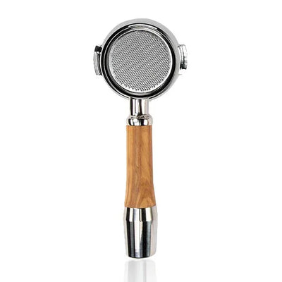 ECM Bottomless Olive Wood Portafilter Handle with ECM Logo - 89486