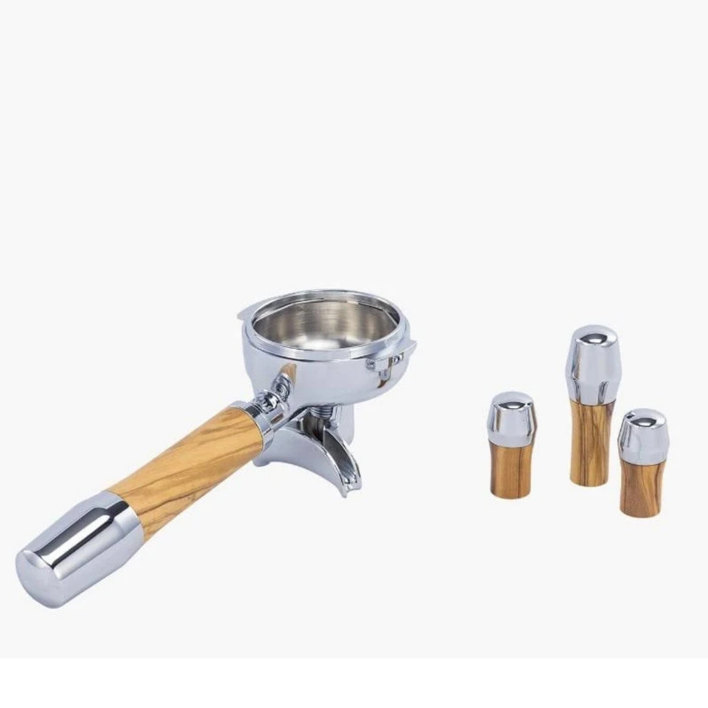 ECM Olive Wood Handle Set with ECM Logo, #89493 // AC100053-00