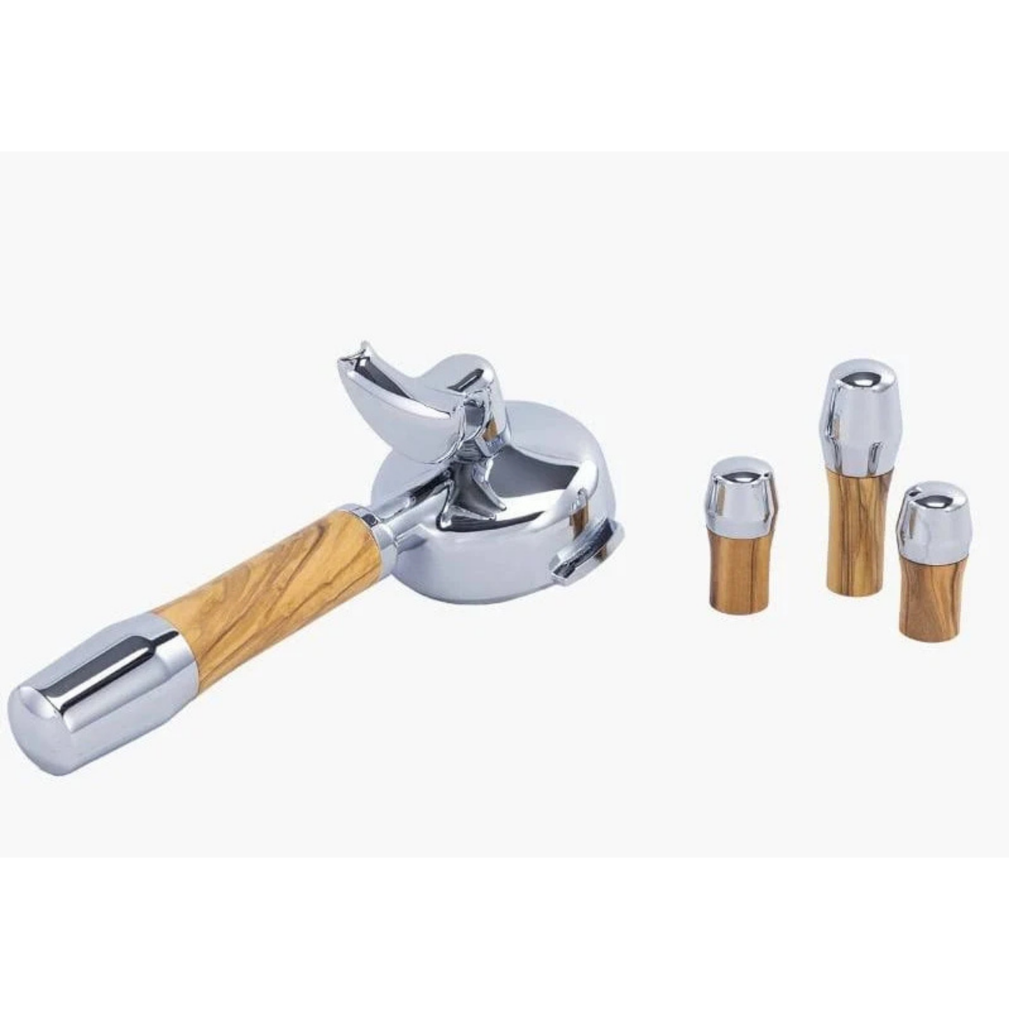 ECM Olive Wood Handle Set with ECM Logo, #89493 // AC100053-00