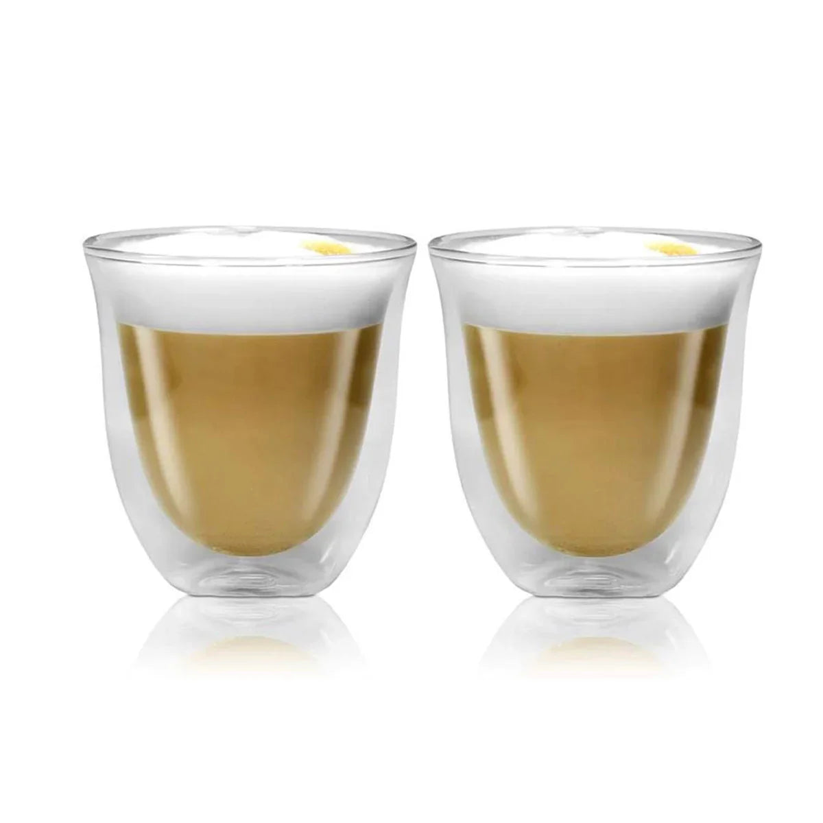 Delonghi Double Wall Cappuccino Cups 270ml 9.1fl.oz - Set of 2