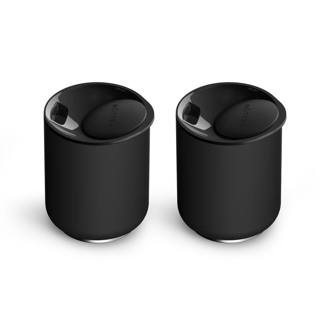 Fellow Rocky Lowball Tumbler Matte Black Set of 2 - 10oz /296ml - REXMB10X2