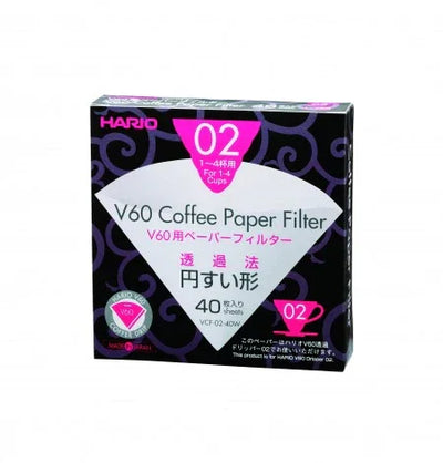 Hario V60 Filter 02 White - 40 Pack  VCF-02-40W