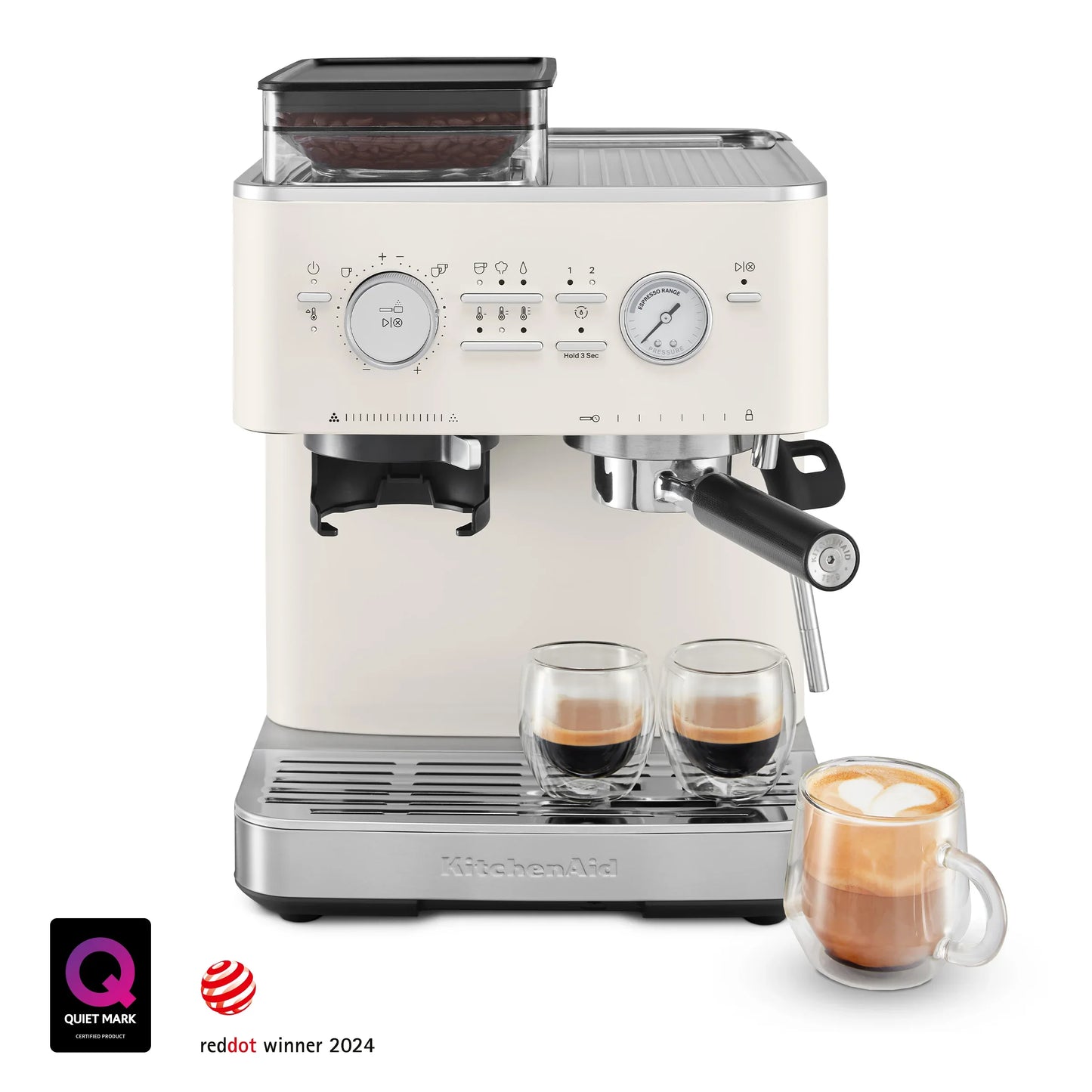 KitchenAid - Semi Automatic Espresso Machine with Burr Grinder Juniper Green - KES6551JP