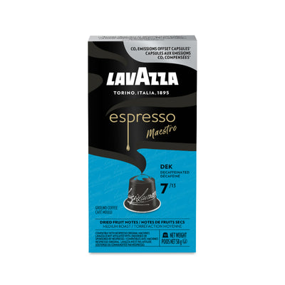 Lavazza Nespresso Compatible Aluminum Capsule - DEK Decaffeinated Box of 10 (EXP FEB/2025)
